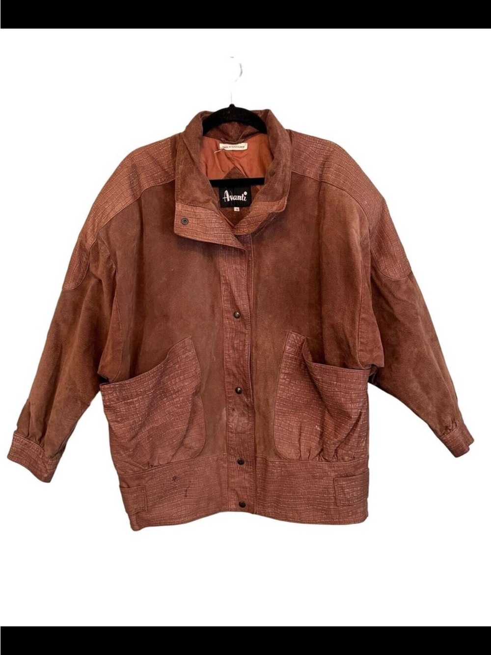 Avanti Women's Brown Suede Oversized Jacket